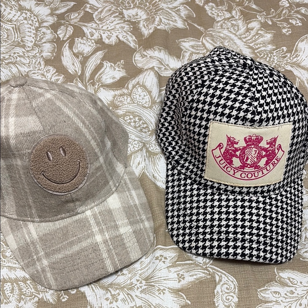 Juicy Couture Kids' Houndstooth and Plaid Caps